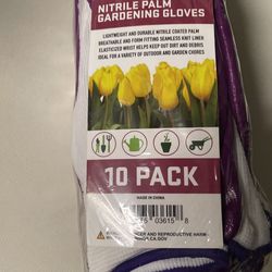 Red Steer Nitrile Palm Gardening Gloves