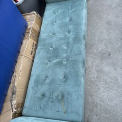 Blue Ottoman/loverseat 