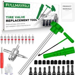 38PCS Tire Valve Stem Core Quickly Replacement Tool Kit,Quick Change Tire Valve Tool Kit for Replacing Leaky Valves in Cars,Trucks,ATVs,etc.with TR413