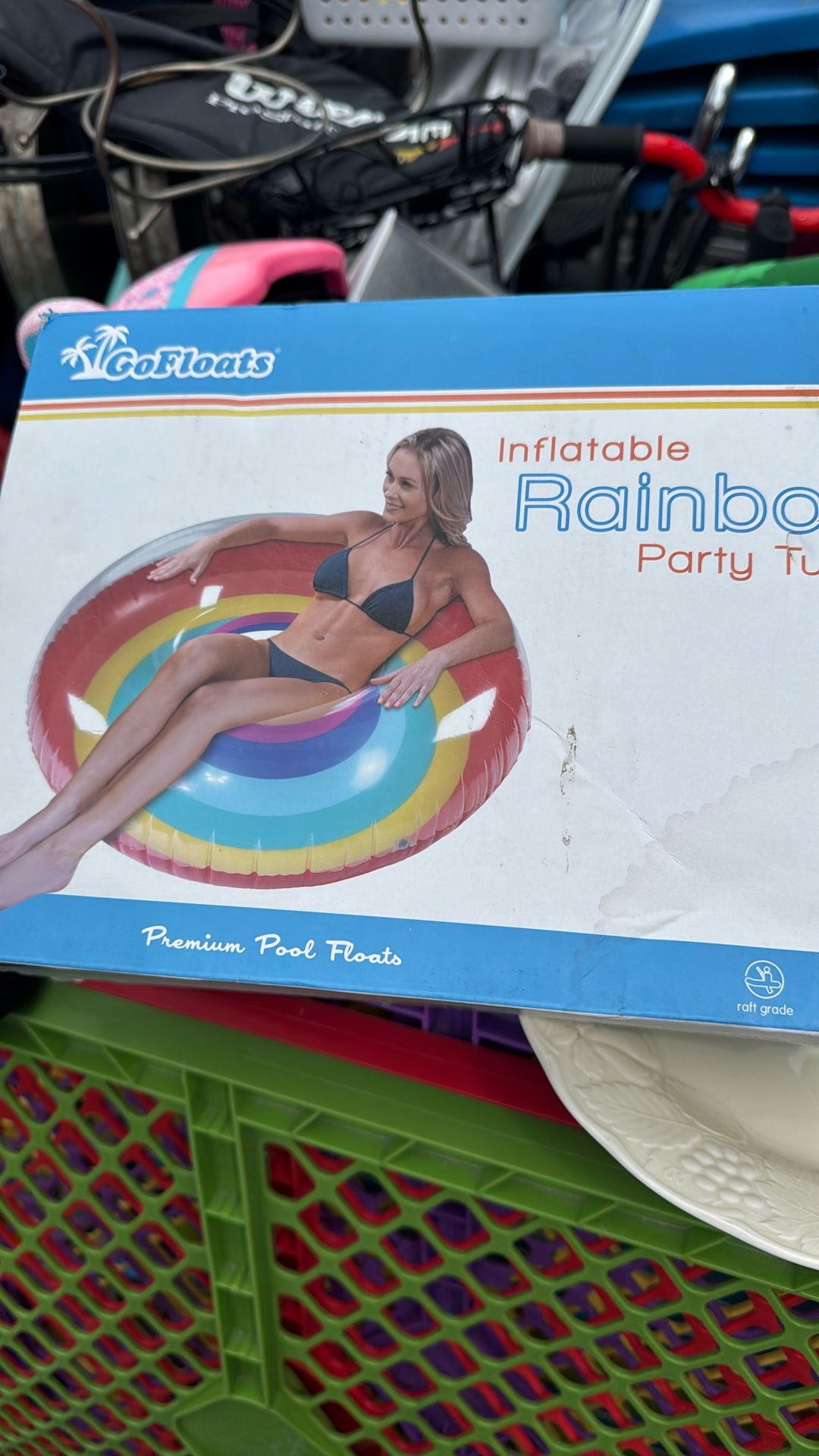 Go Floats Rainbow Inflatable Party Tube