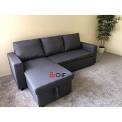 living room sectional sofa with storage chaise and pull out sofa bed