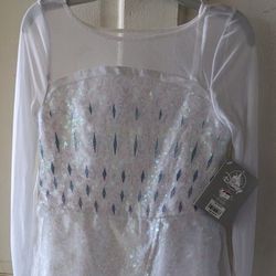 Sparkling Queen Elsa Costume Dress 
