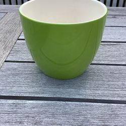 OLIVE GREEN CERAMIC BOWL, 5” X 5”