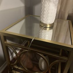 Gold And Glass Furniture Set (Coffee Table,  End Table, Console Table 