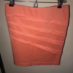 Coral BodyCon Mini Skirt 