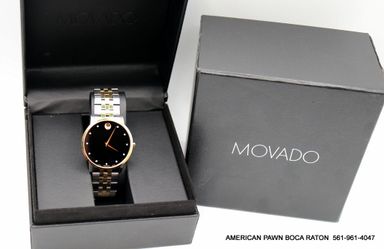 Movado Museum Classic Two-Tone Diamond Watch 40mm  SWISS MADE  07.1.19.1462 Pre-owned watch ,