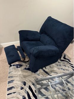 Oversized Navy Accent Recliner Chair