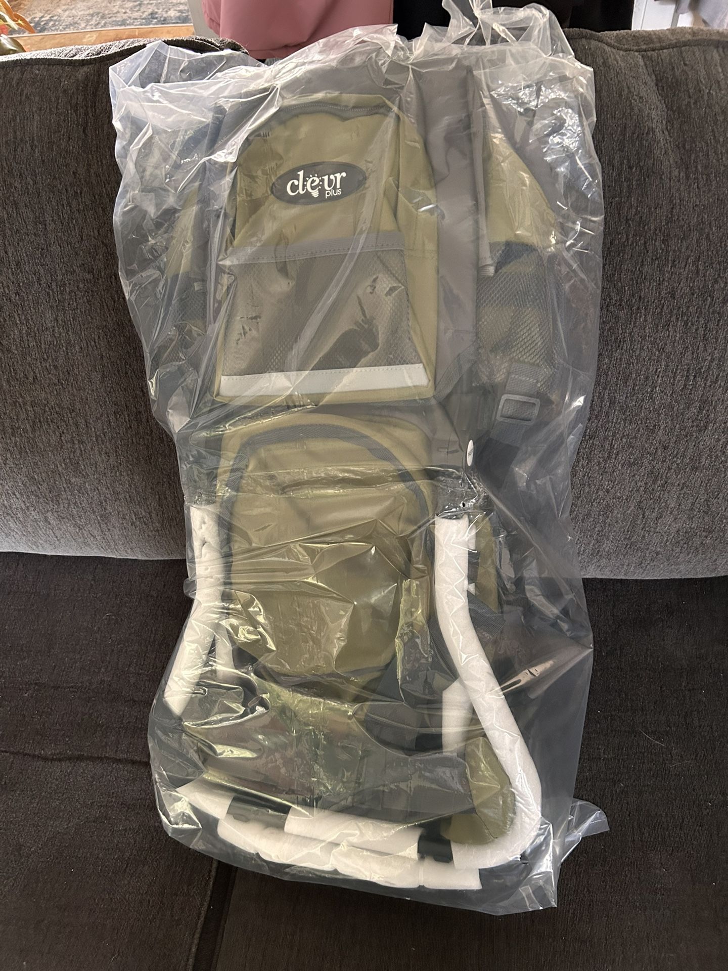 ClevrPlus Canyonero Camping Baby Backpack Hiking Kid Toddler Child Carrier with Stand and Sun Shade Visor, Army Green