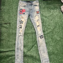 Amiri Artwork Blue Jeans Size 28