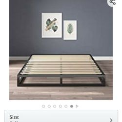 Zinus Joseph 6 Inch Metal Platforma Bed Frame / Mattress Foundation / Wood Slat Support / No Box Spring Needed / Sturdy Steel Structure, Full