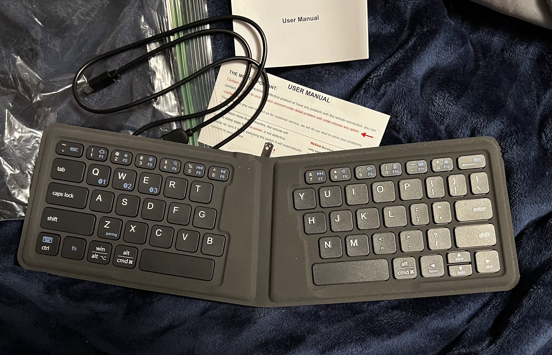 Foldable Wireless Bluetooth Keyboard
