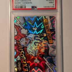Barry Sanders EXPLOSIVE- PSA 9