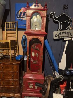 Asian Style Art Grandfather Clock