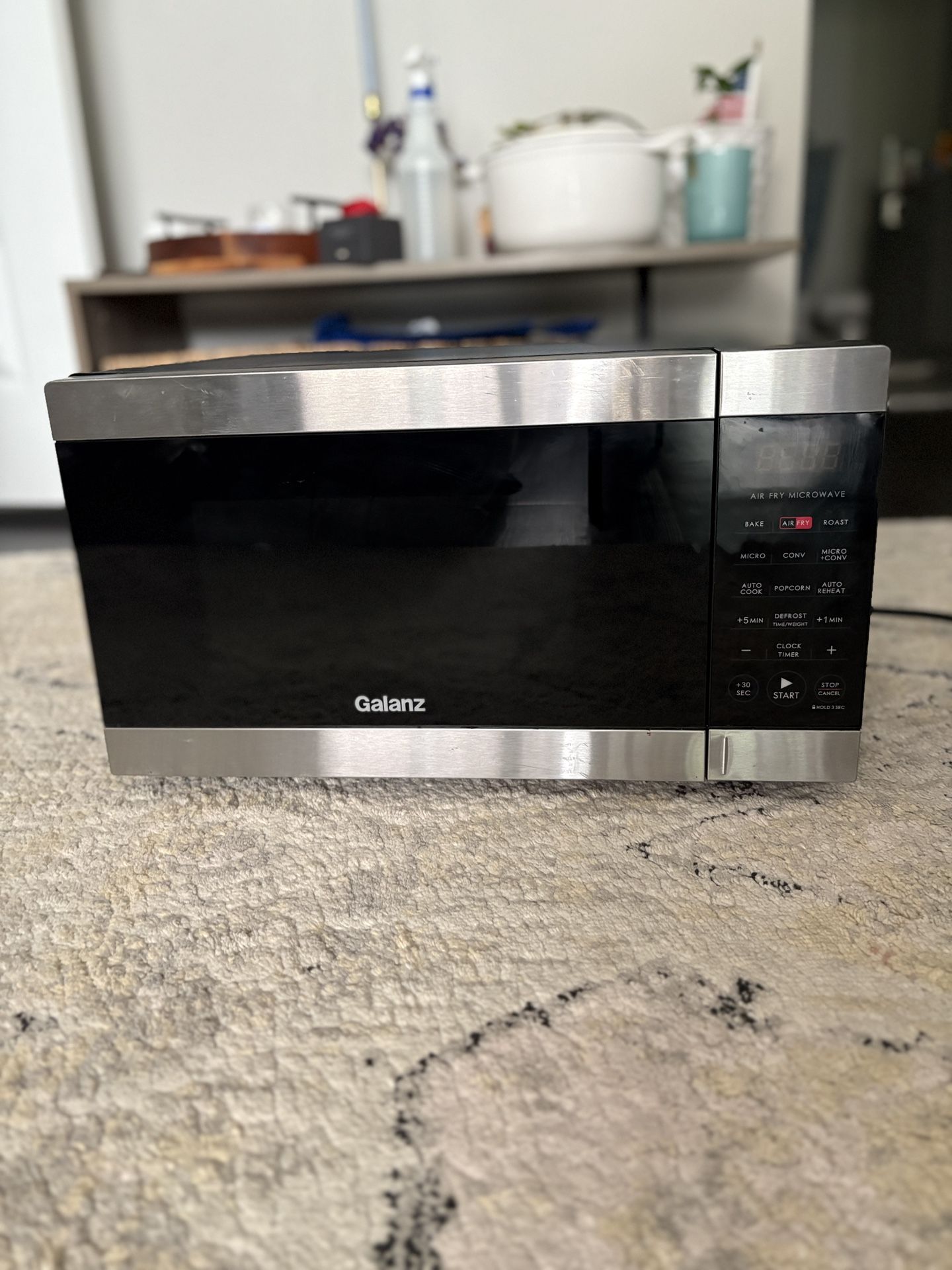 🌟 Galanz 0.9 Cu Ft Air Fry Microwave Oven – Stainless Steel