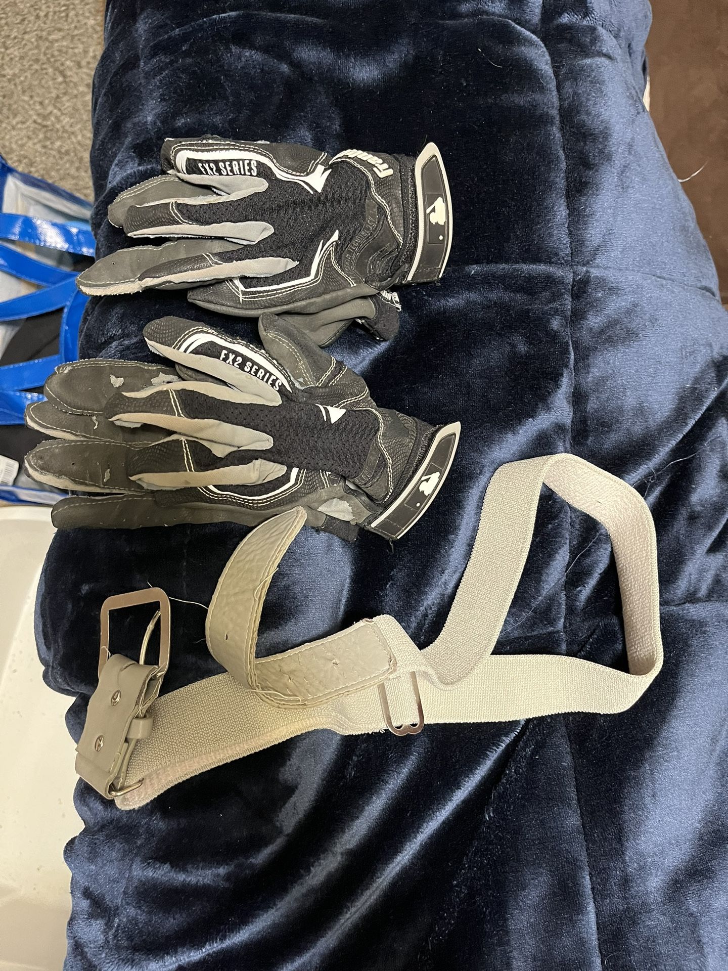 Baseball Gloves X2, Gray Belt, Baseball Mit