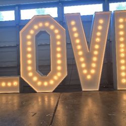 LOVE Marquee Letters