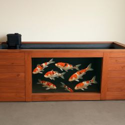 500gal Koi Pond Wood With Viewing Panel