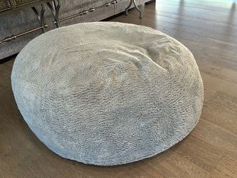 HUGE 4-Ft Cloud Bean Bag Chair – Super Soft & Cozy Gray 🤍