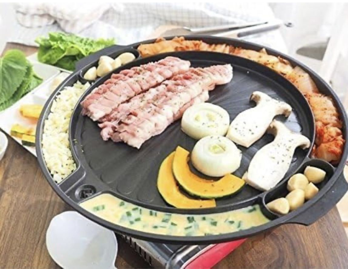 **$40**ORG $78 Queen Sense Korean BBQ Samgyeopsal Non-Stick All powerful Stovetop Grill Pan - Drain grease system