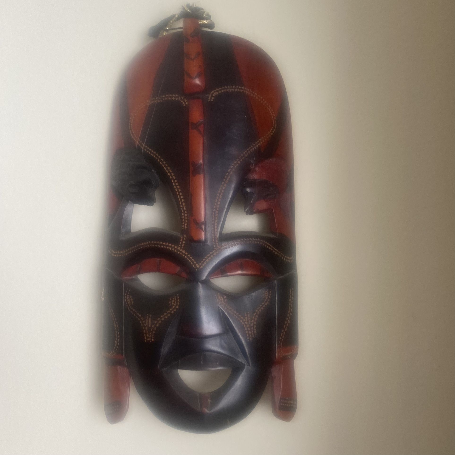 African Wooden Mask Wall Hanging