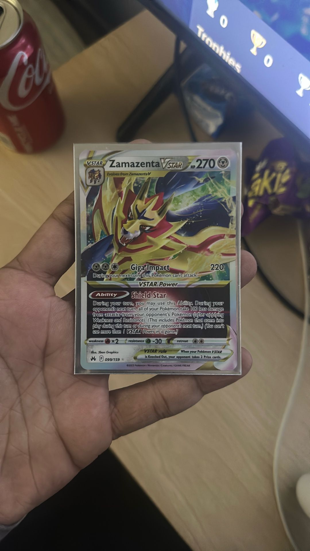 Zamazenta V Star Holo Pokemon Card