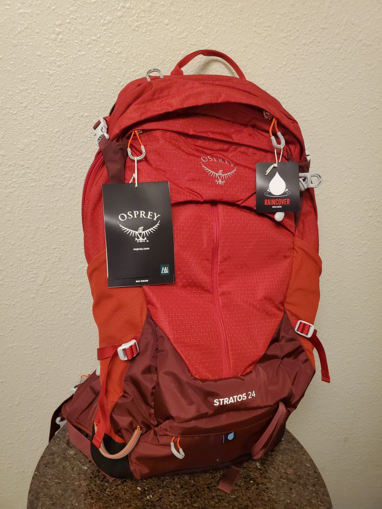 NEW OSPREY STRATOS 24 BACKPACKING HIKING DAY BAG