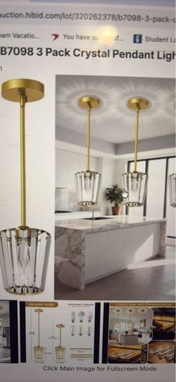 New 3-Pack Crystal Pendant Lights (B7098-UH)