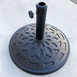 (New in box) $30 Patio Umbrella Base 19” Round Stand Outdoor Garden Market, Weight 30lbs 