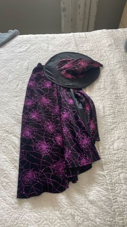 Kids Witch Halloween Costume Cape and Hat