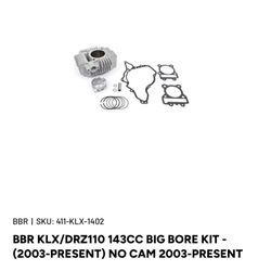 BBR KLX/DRZ110 143CC BIG BORE KIT 2003-Present
