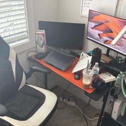 Gaming Chair, Desk And 1 Monitor 
