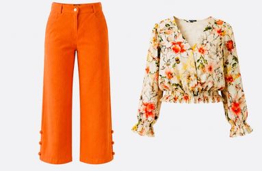 Women’s Summer 2-Piece Set – V-Neck Top & Pants 80 cm