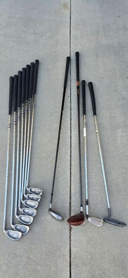 Complete 11-Piece Vintage Golf Club Set (PING Zing Irons + Woods & Putter) - Right Handed