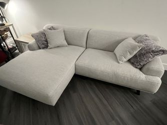 Poly & Bark Mineta Left-Facing Modular Sectional Sofa Soho Grey