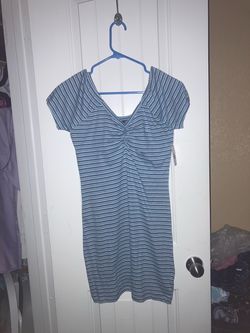 VOLCOM Striped Bodycon Mini Dress