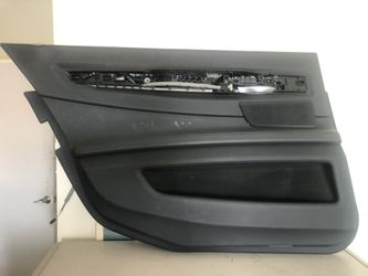 Bmw 740li 750li 09 - 15 Rear Left Driver Side Door Panel With Window Switch Black Nice 