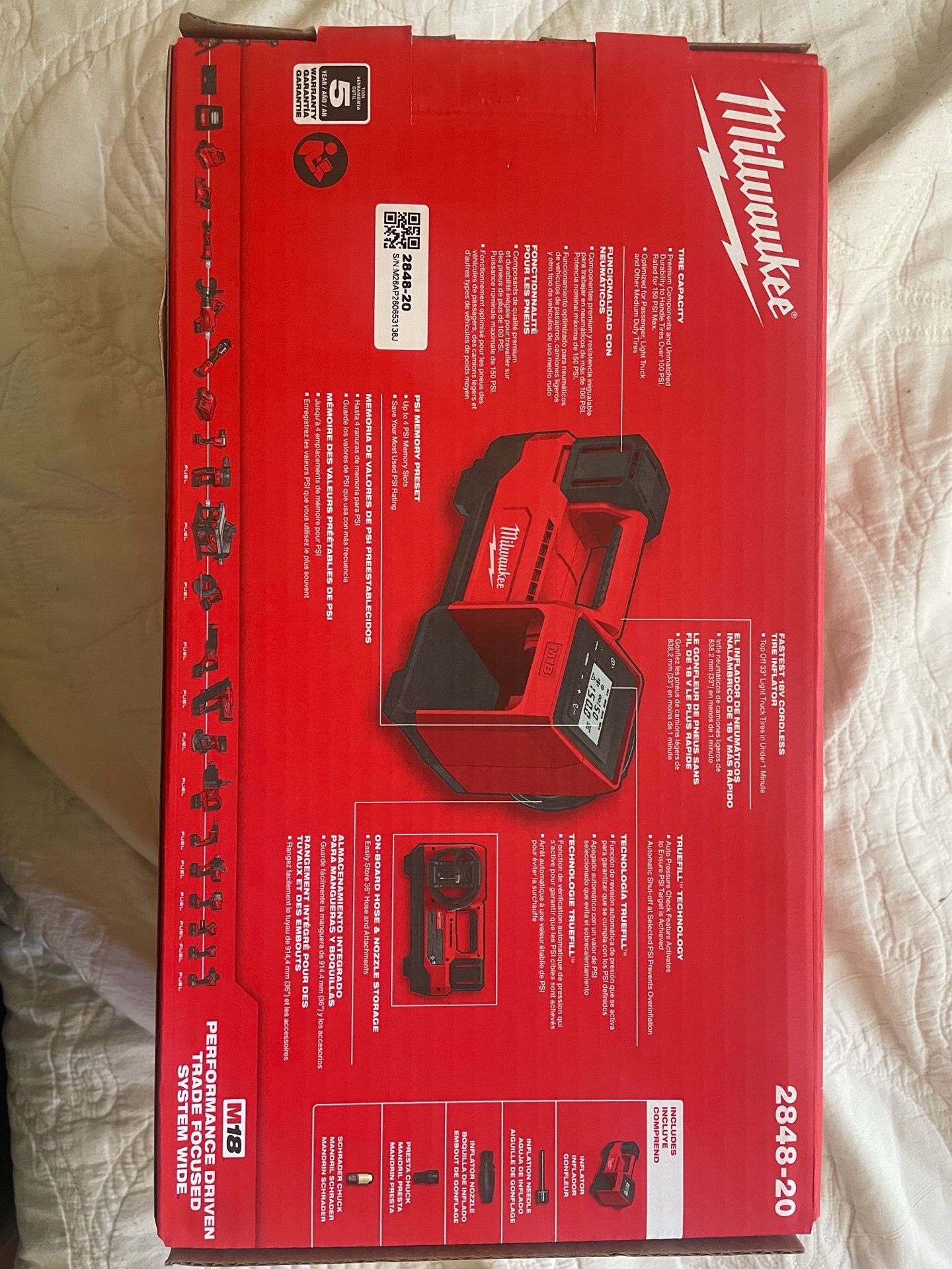 Milwaukee tire inflator