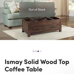 Ismay Solid Wood Coffee Table