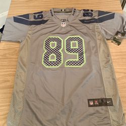 New Men’s Grey/Green Doug Baldwin #89 Fully Stitched Nike On Field Seahawks Jersey Size Small. New With Tags!!! 