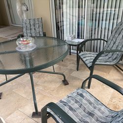 Patio table with three chair
