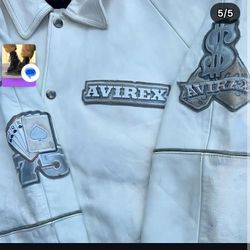 AVIREX MENS LEATHER "HIGH ROLLERS" JACKET 3XL