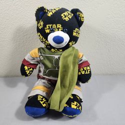 Original Star Wars Logo Plush Bear boba fett Outfit - Build-a-Bear 17"