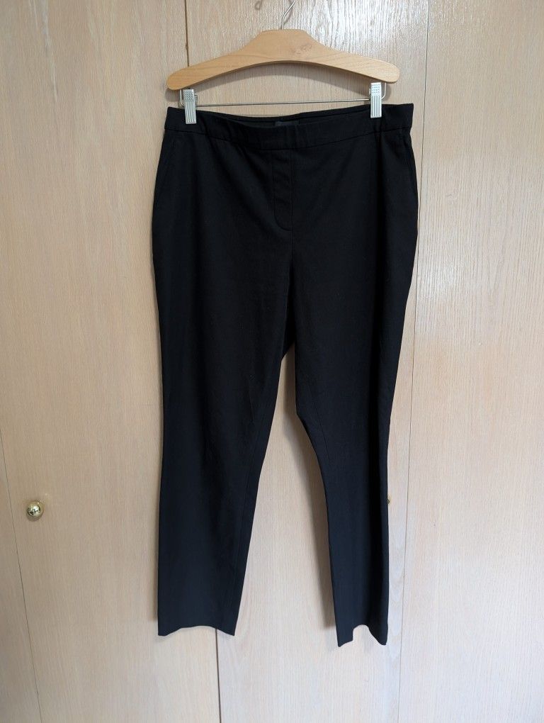 THEORY Thaniel Kennett Pull On Ankle/Cropped Dress Pant - size 10, Black