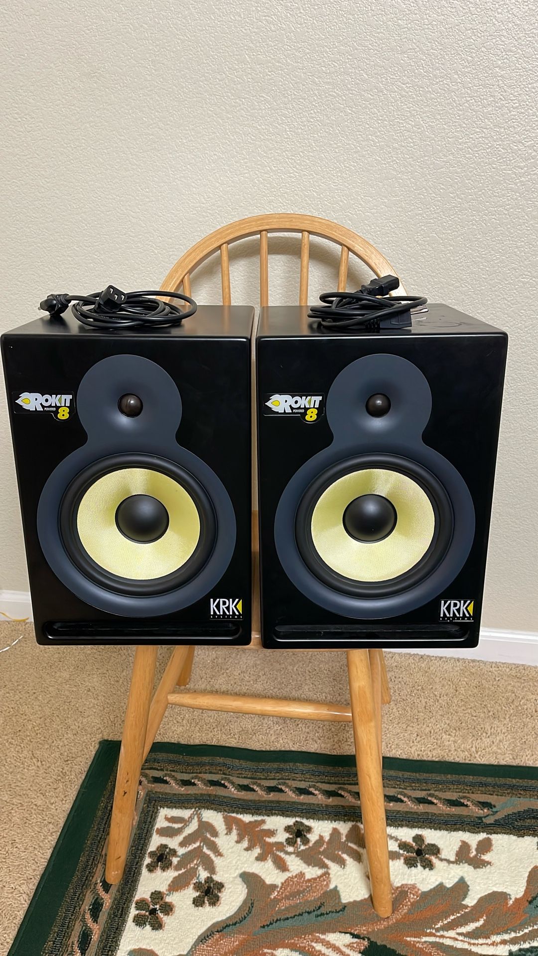 KRK Systems Rokit Powered 8  Pair Monitors Studio Speakers
