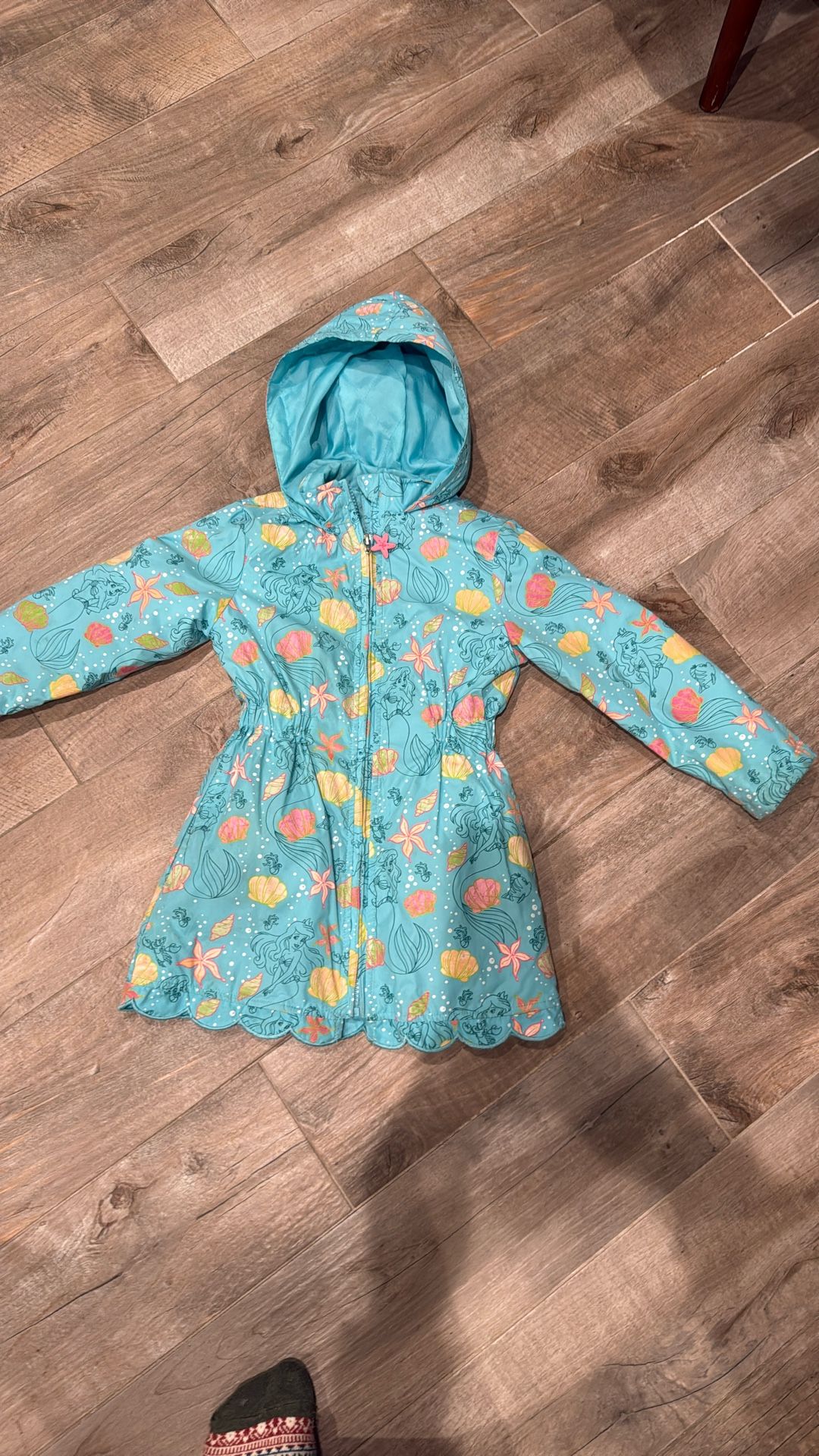 Little Mermaid Raincoat Size 4