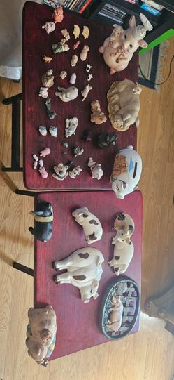 Large Lot of Pig and Farm Animal Figurines