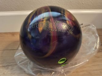 Used Ebonite Tornado Warning Bowling Ball (15lbs - adult male fingertip grips installed)