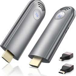 Wireless HDMI Transmitter and Receiver, Plug & Play Portable 2.4G/5G Wireless HDMI Extender Kit for Streaming Video and Audio to Monitor from Laptop/P