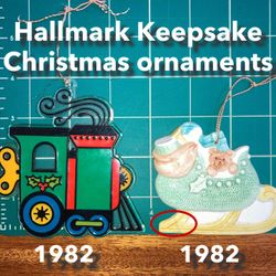 👑Hallmark Keepsake 1982 Christmas Ornaments 