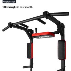 OneTwoFit Multifunctional Wall Mounted Pull Up Bar Chin Up bar Dip Station